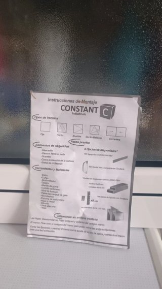 Ventana oscilo con golpete 90×45
