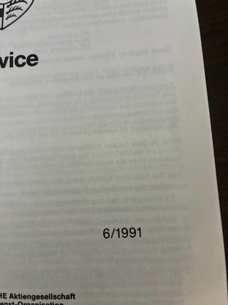Libro Porsche service 1991