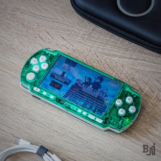 PSP 3000 Mint Glaze USB-C ARK-4 64GB Batteria Nuova