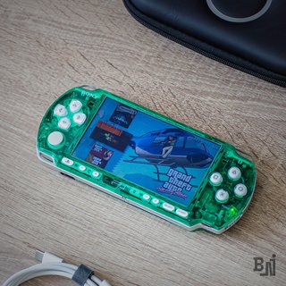PSP 3000 Mint Glaze USB-C ARK-4 64GB Batteria Nuova