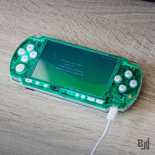 PSP 3000 Mint Glaze USB-C ARK-4 64GB Batteria Nuova