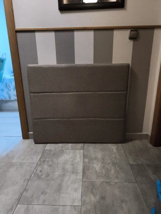 Cabezal de cama 90 cm tela beige