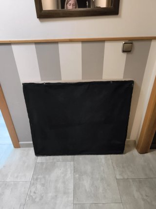 Cabezal de cama 90 cm tela beige
