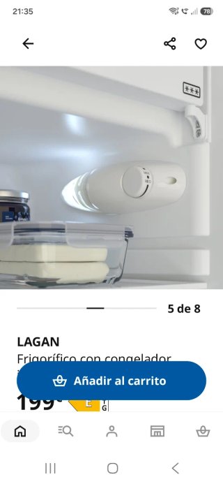 Frigorífico con congelador LAGAN IKEA