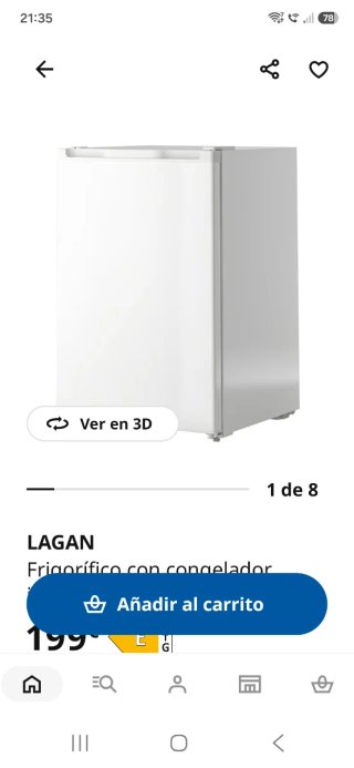 Frigorífico con congelador LAGAN IKEA