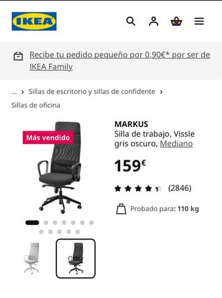 Silla de oficina negra