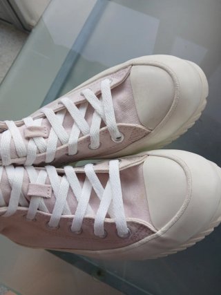 Zapatillas Converse altas rosa y blanco T37