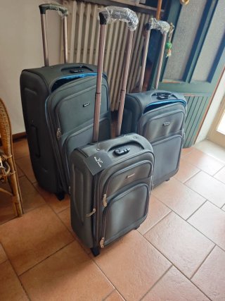 Set 3 Trolley Valigie Grigie
