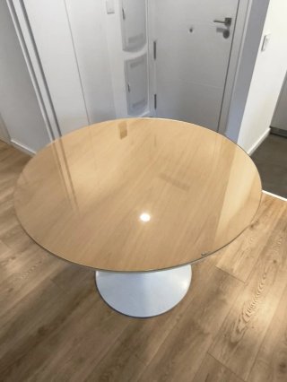 Mesa redonda cristal 100cm