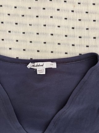 Top cruzado azul marino talla XS