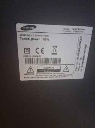 Televisión Samsung Negra 42