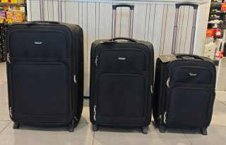 Set 3 Trolley Valigie Nere