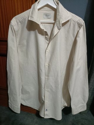 Camisa Scalpers Rayas Beige Talla L
