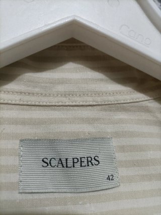 Camisa Scalpers Rayas Beige Talla L