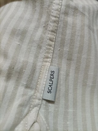 Camisa Scalpers Rayas Beige Talla L