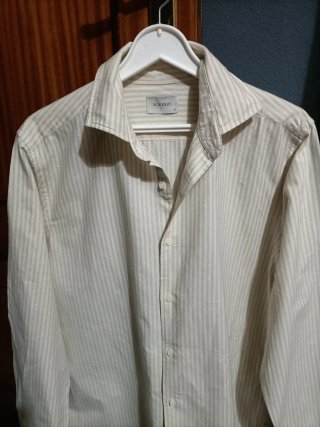 Camisa Scalpers Rayas Beige Talla L