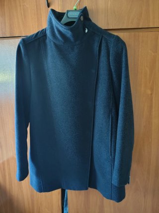 Abrigo Mango Azul Marino Talla L