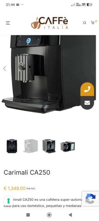Cafetera de grano superautomatica CrimaliCA250