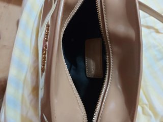Bolso charol Adolfo Dominguez beige