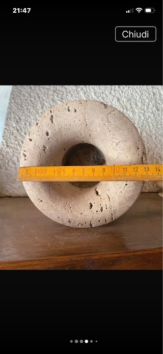 Piccolo vaso in travertino
