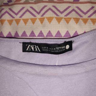 Camiseta Zara Morada Talla XS