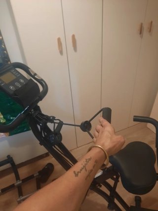 Bici Estática Plegable con Gomas Fitness incorpora