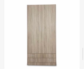 Ropero de madera beige y marrón