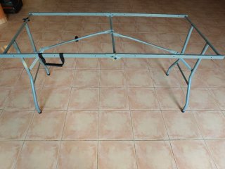 Estructura mesa plegable metal gris