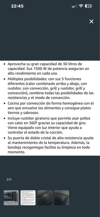 Horno sobremesa Cecotec Bake&Toast 3090