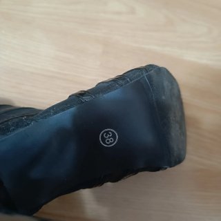 Botines tacón negros con malla