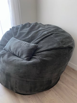 Puff Vestak Gris Oscuro Pana