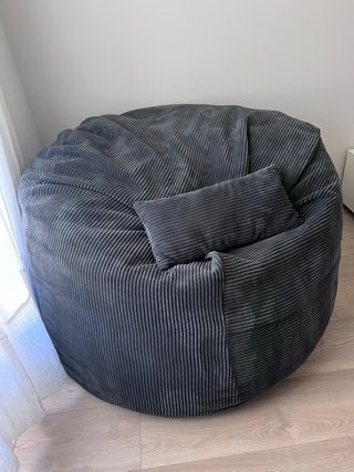 Puff Vestak Gris Oscuro Pana