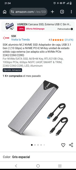 SSK M.2 SSD Enclosure SHE-C320 Type-C