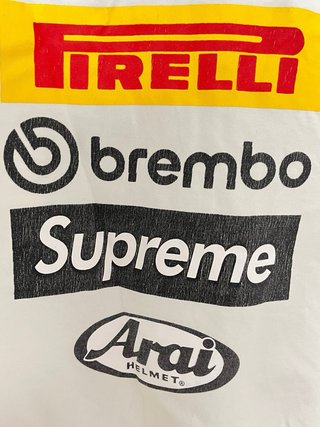 Camiseta Supreme x Ducati Talla S Blanca