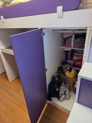 Mueble juvenil con escritorio y armarios