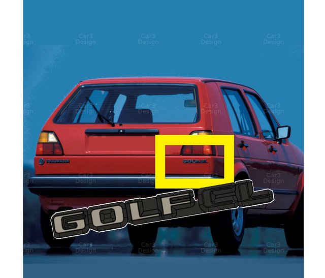 VW GOLF MK2 EMBLEMA TRASERO [GOLF, C, CL, GL, GLI]