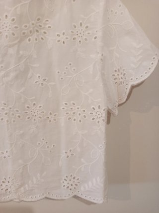 Blusa bordada blanca Zara Talla M