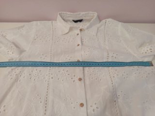 Blusa bordada blanca Zara Talla M