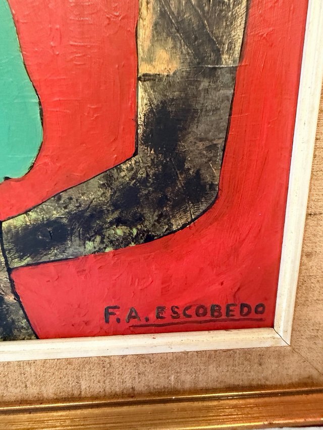 Óleo original F. A. Escobedo - 100 anos de cinema