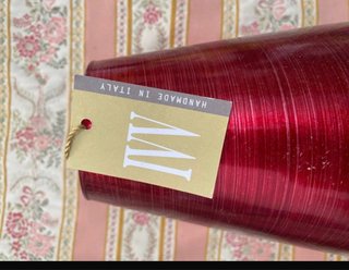Vaso e Piatto IVV Vetro Rosso