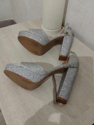 Sandali MODA ALICE glitter argento