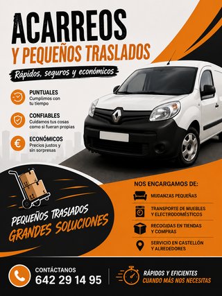 acarreos y pequeños traslados