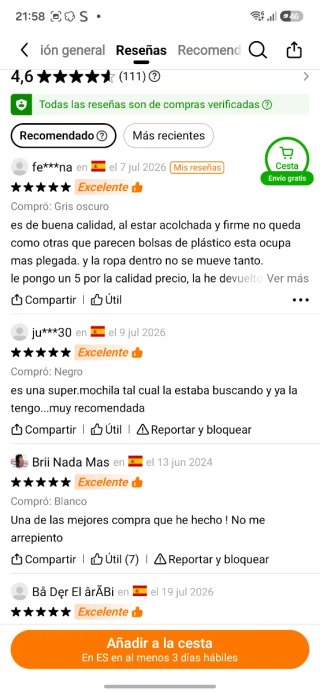 Bolso de viaje mochila TEMU