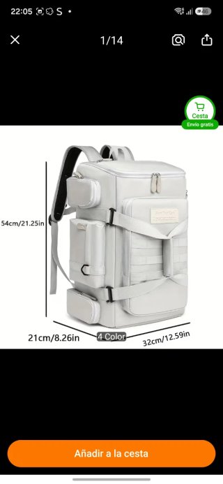 Bolso de viaje mochila TEMU