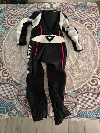 Mono de moto mujer REVIT XENA 3 negro rosa