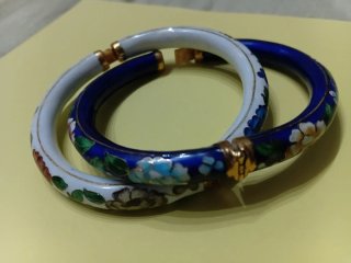 Pulsera rígida esmalte cloisonne articulada 20xcad
