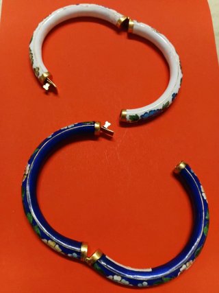 Pulsera rígida esmalte cloisonne articulada 20xcad