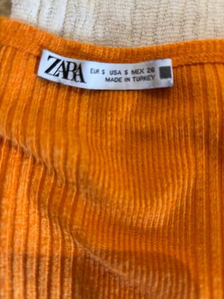 Jersey Zara naranja crop S