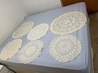 Juego 6 tapetes crochet ovalados y redondos