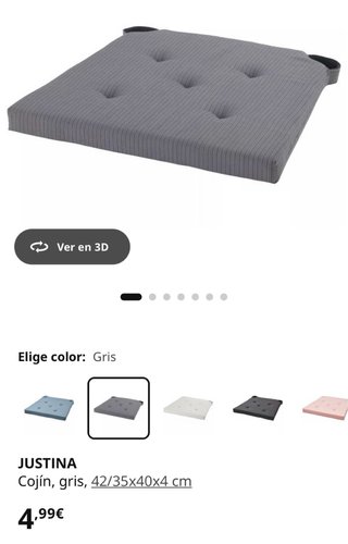 Silla IKEA PINNTORP + cojín JUSTINA como nueva